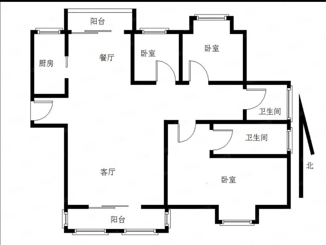 住宅莲花尚城3室2厅2卫